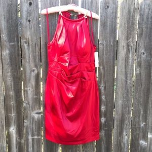 NWT Eliza J red ruched dress size 14